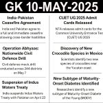 Today’s GK 10 May 2025