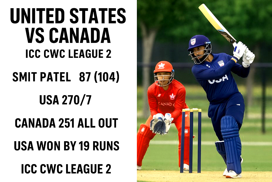 USA vs Canada ICC CWC League 2